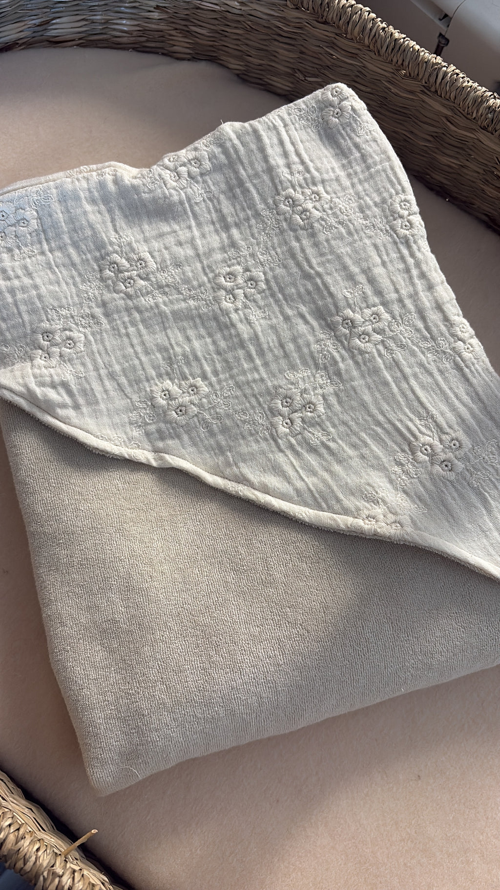 Omslagdoek Hydrofiel embroidery bloom