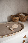 Matrashoes voor de kinderwagen beige badstof
