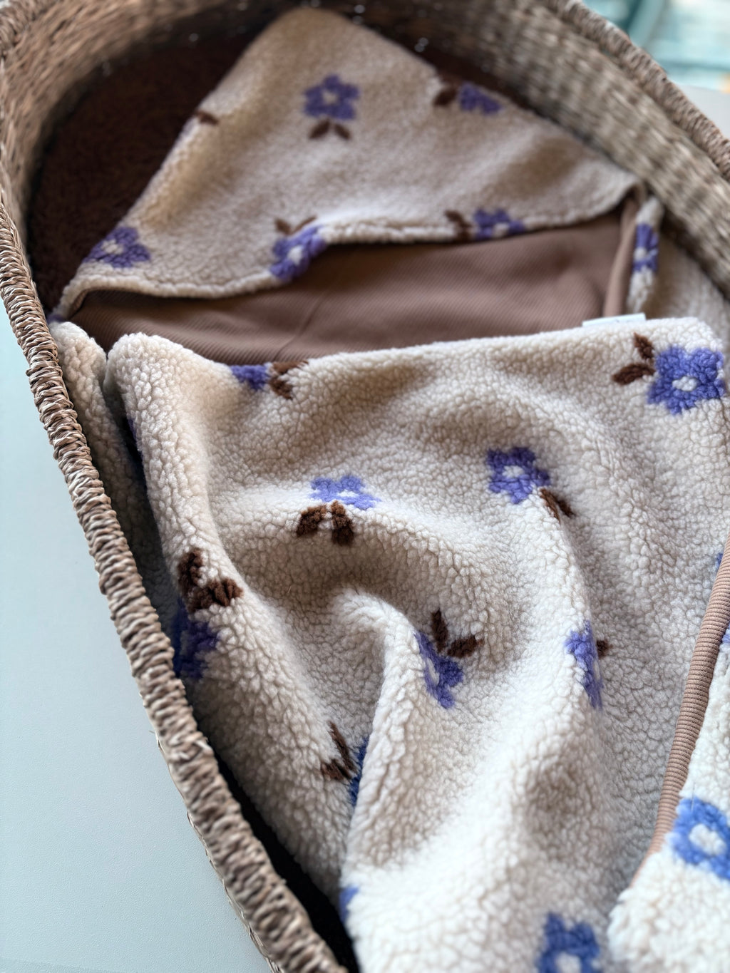 Omslagdoek teddy lila flower