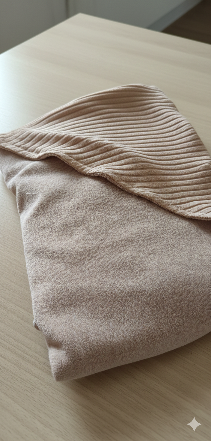 Omslagdoek Rib Beige