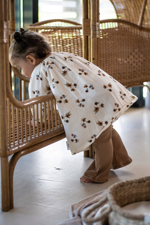 Blouse Brown flower