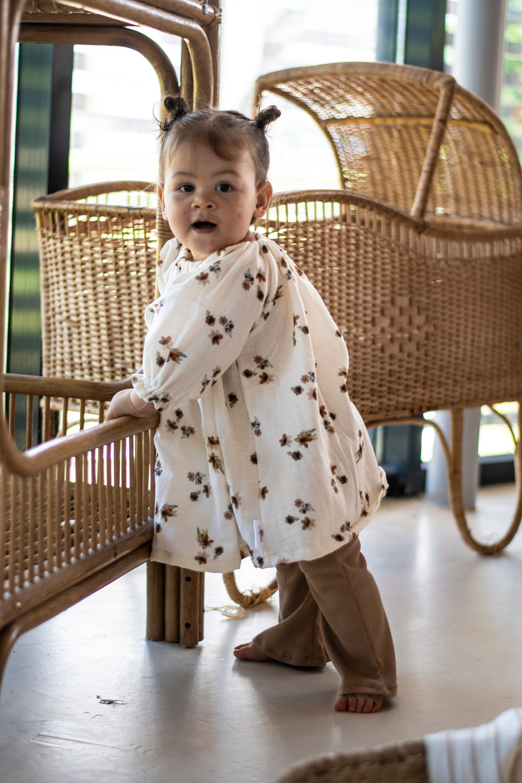Blouse Brown flower
