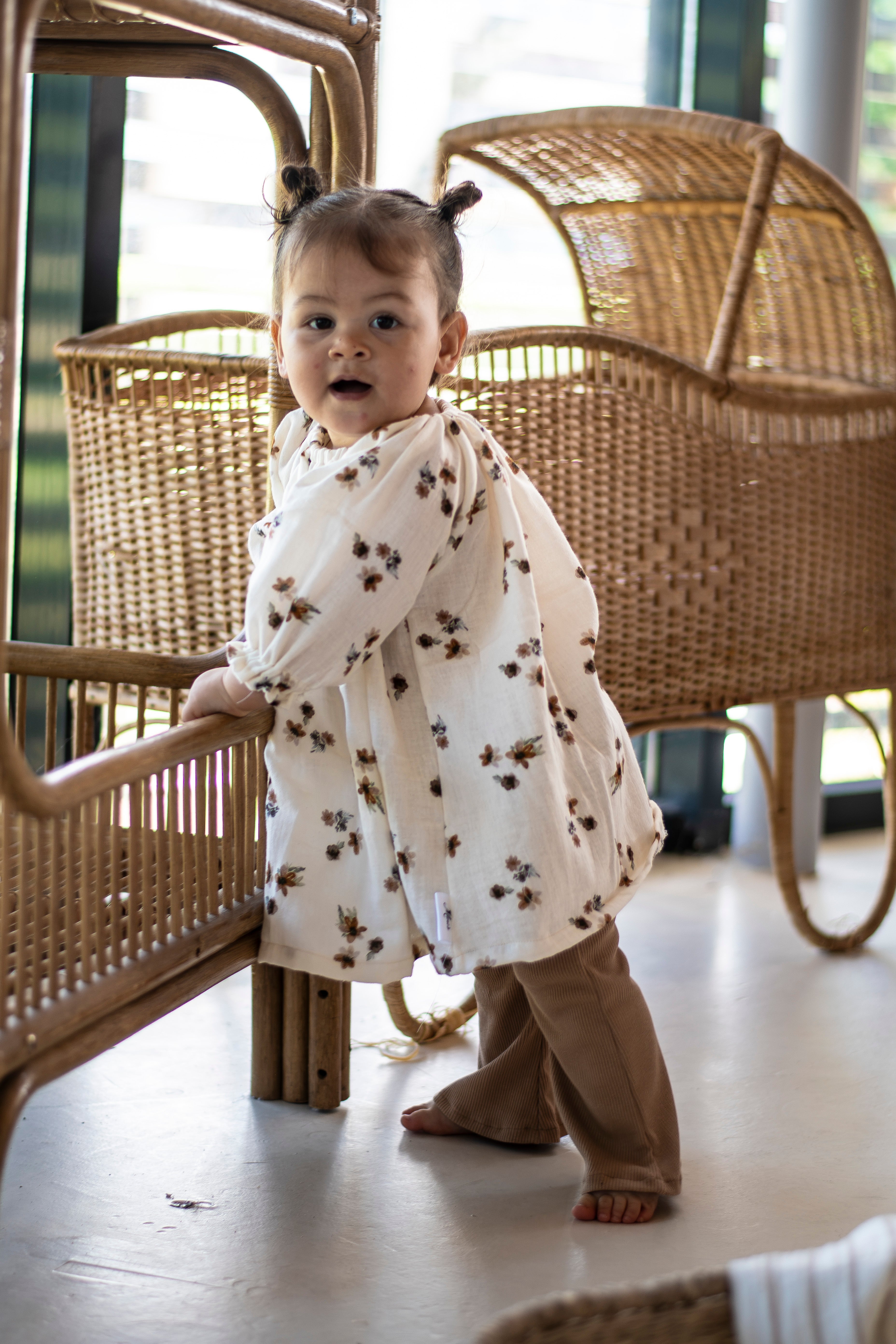 Blouse Brown flower