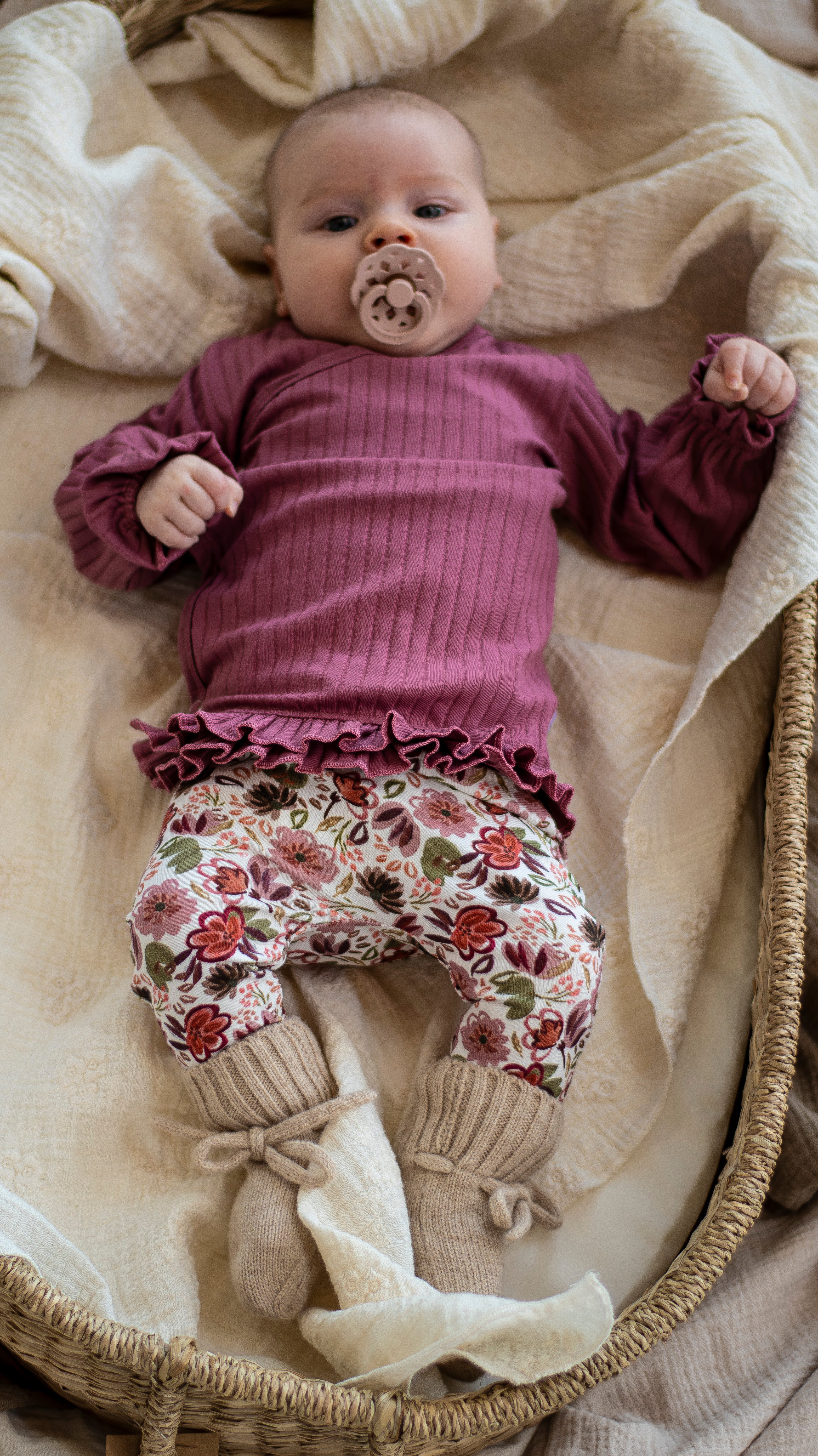 Shirtje framboos ruffle