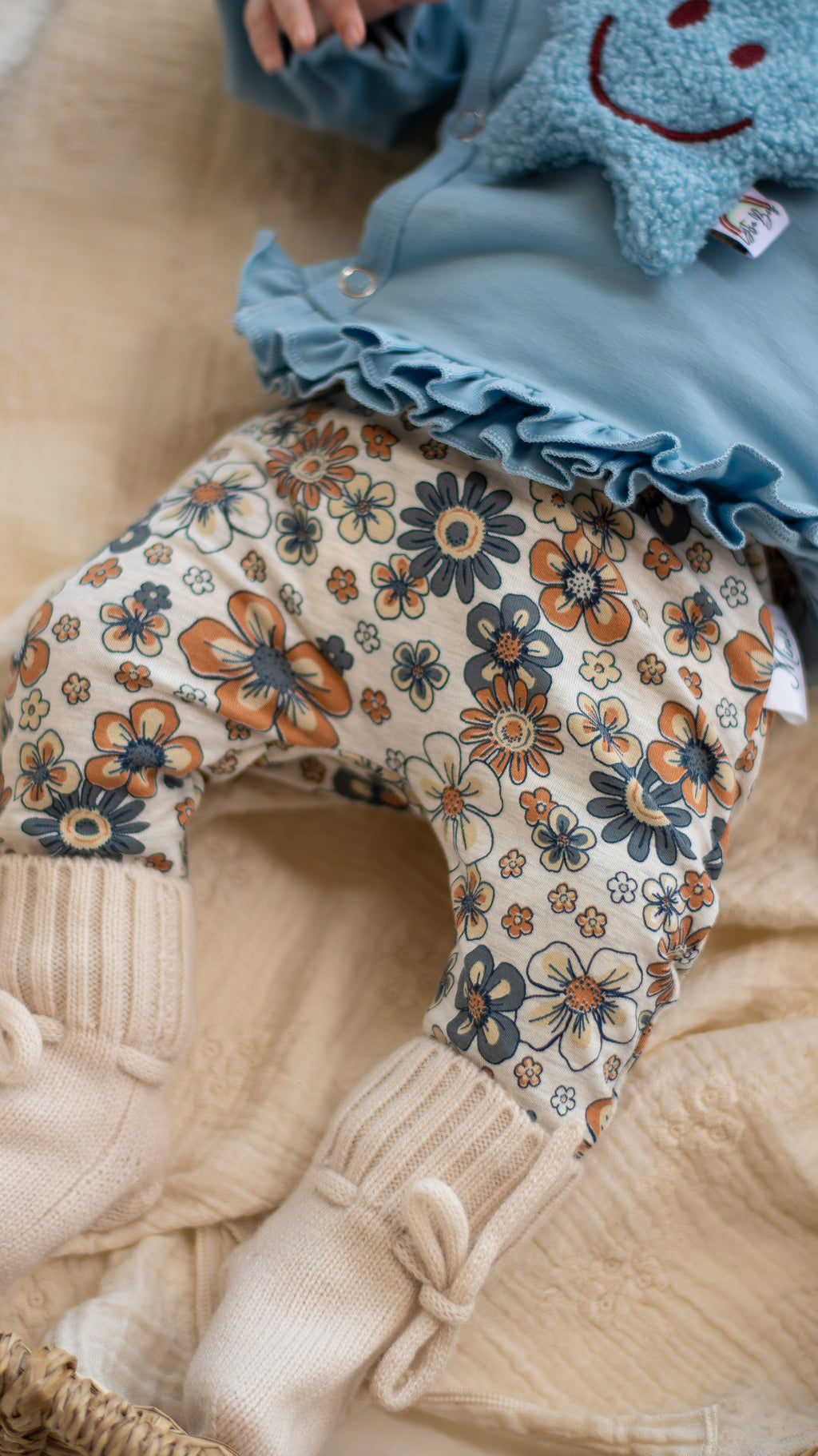 Shirtje zeeblauw ruffle