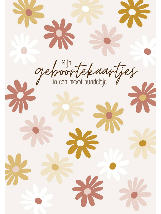 Lytse boef Bewaarbundel geboortekaartjes A5 - Bloemen