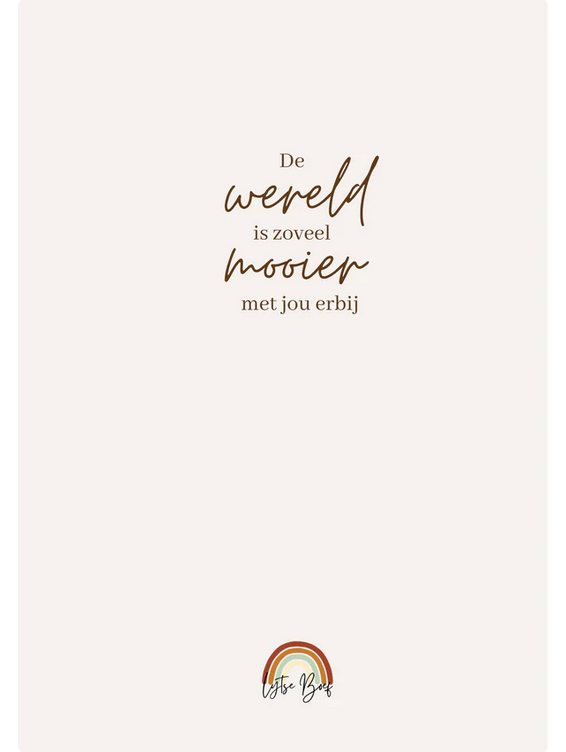 Lytse boef Bewaarbundel geboortekaartjes A5 - Regenboog