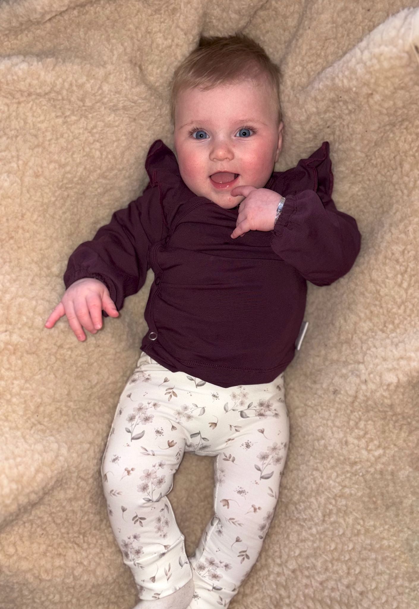 Overslag shirtje aubergine