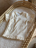 Overslagshirtje ruffle korte mouw