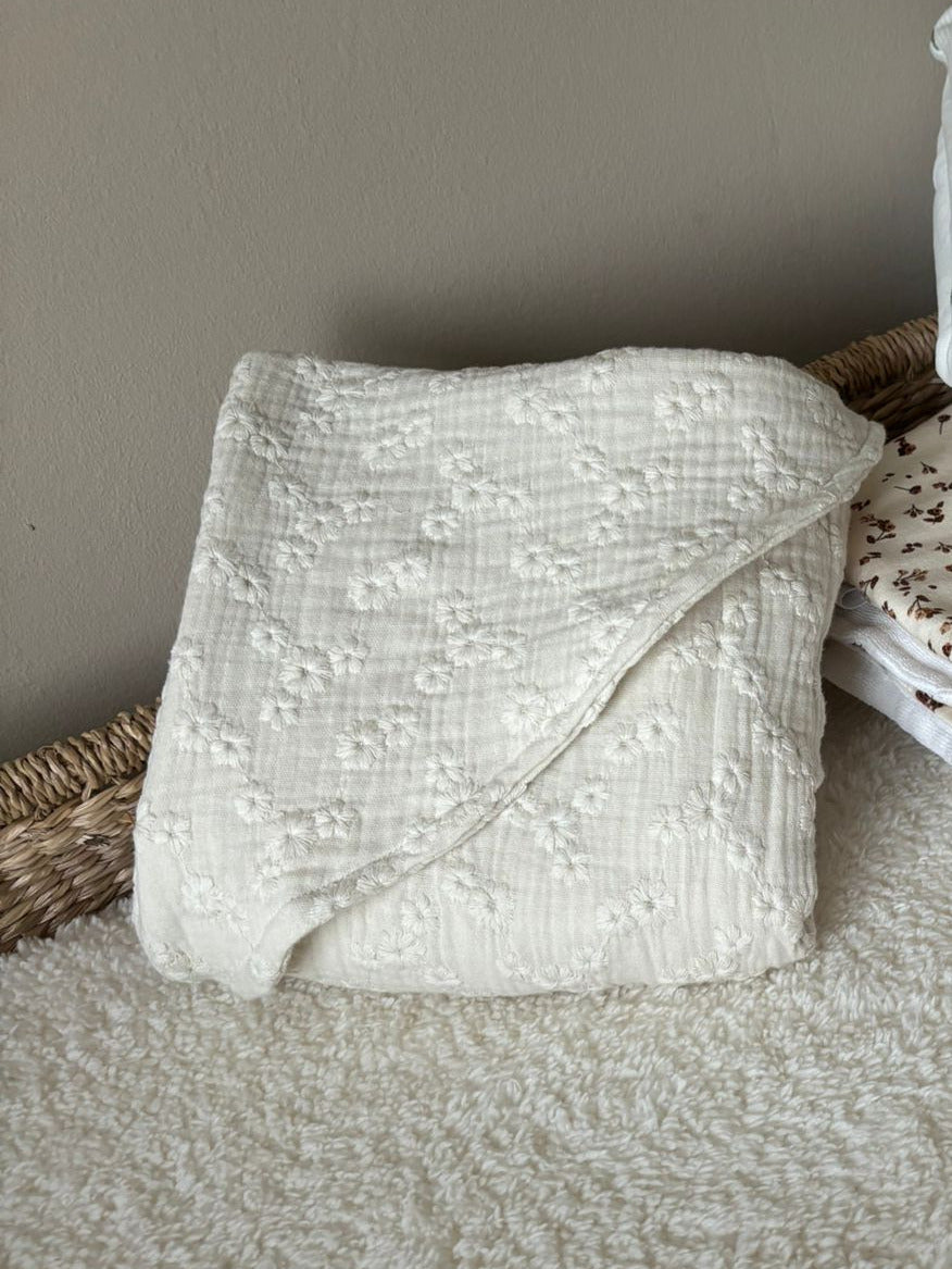 Omslagdoek Hydrofiel embroidery bloom